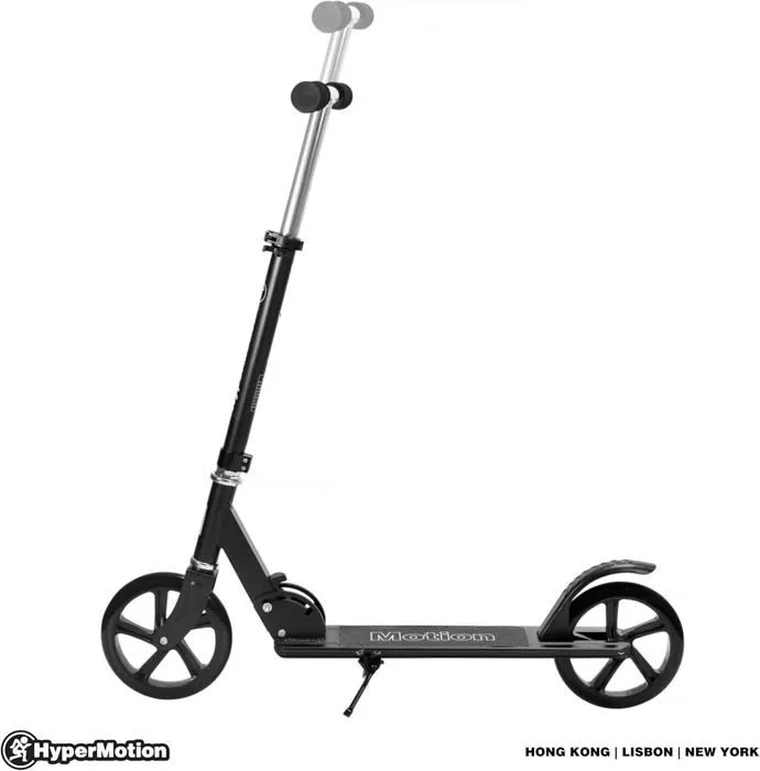 HyperMotion Trottinette Enfant Ados ROCKSTER (charge Max 100 kg) Pliable | Frein à Pied | Roue 200 mm| ABEC-7 Antidérapante | Noir-5