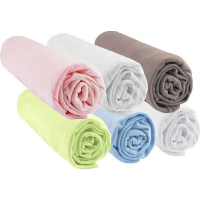 Kit pratique de linge de lit bébé - EASY DORT - 6 draps housse 32x72 - Rose - Rectangulaire - Mixte-0