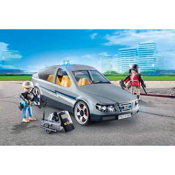 PLAYMOBIL 9361 - City Action - Voiture banalisée avec policiers en civil-1