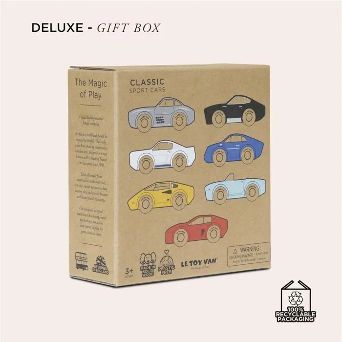 Véhicules miniatures en bois - Le Toy Van - Set de voitures de sport - 7 voitures - Certifiées FSC - Mixte-1