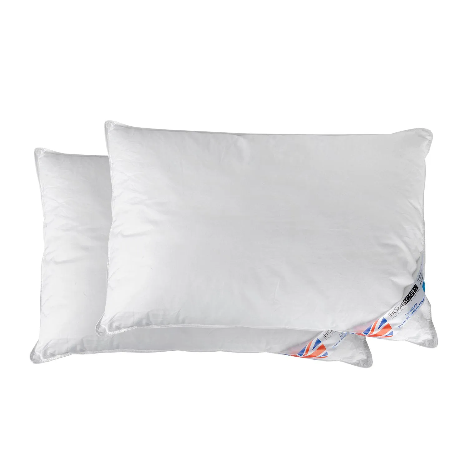 Oreiller rectangulaire - HOMESCAPES - Ultra Doux - 100% Microfibre - Lot de 2 - 50 x 75 cm-0