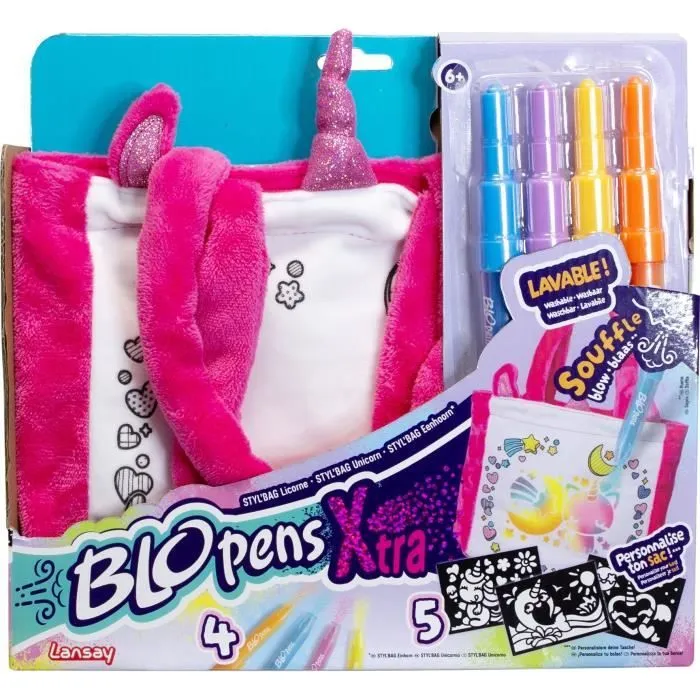 Blopens - LANSAY - Styl'bag - 5 pochoirs - 1 sac licorne - Dès 6 ans-0