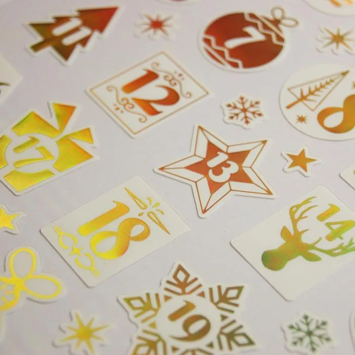 Stickers Noël - Chiffres pour Calendrier de l'Avent-0
