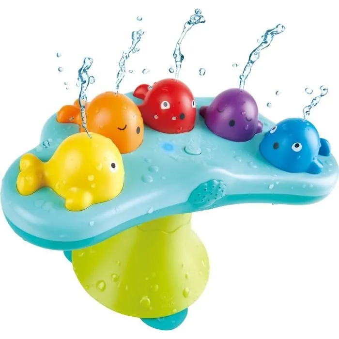 Jouet de bain musical - Hape - Fontaine baleine - Matériaux mixtes - 18 mois et plus - Multicolore-0