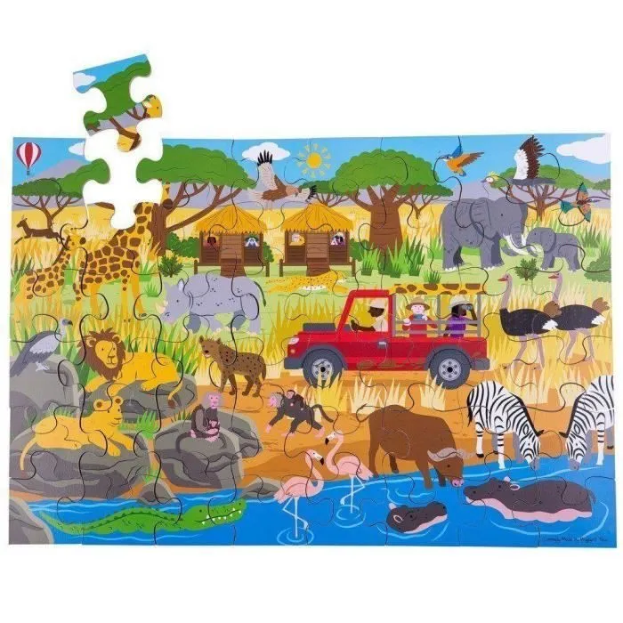 Bigjigs Toys - Puzzle géant Aventure africaine - BIGJIGS-0