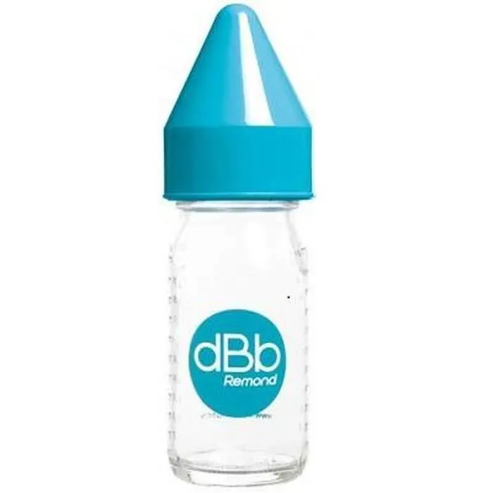 DBB REMOND Biberon Jus De Fruit Verre "Regul'air" Tétine Non Silicone - System Turquoise - S/Bte-0