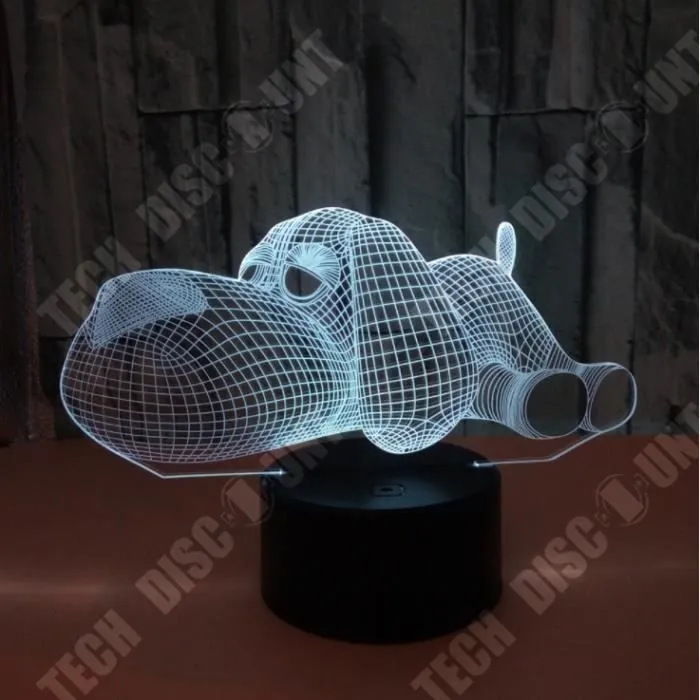 TD® Voldedog 3D Light Touche Tactile Led Stéréoscopique Veilleuse 3D Maison Cadeau Atmosphère Petite Lampe De Table-1