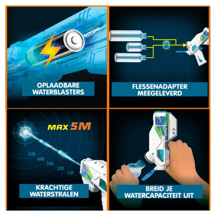 Pistolet à eau - Silverlit - 81154 - 2 pièces - Rechargeable - Jet d'eau 5 m-3