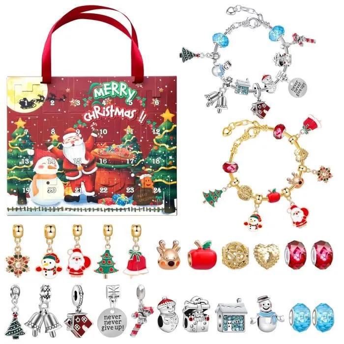 Raoclay Calendrier de l'avent Bijoux 2023, Calendrier de l'avent Fille Enfant, Bracelet Enfant Fille Fabrication Bijoux Enfant-0