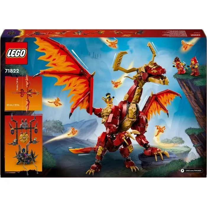 LEGO® NINJAGO® 71822 Le dragon source du mouvement - Jouet de ninja avec 6 minifigurines-5