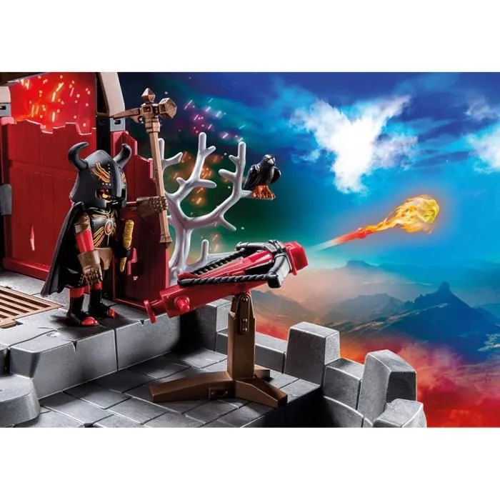 PLAYMOBIL - 70390 - Novelmore - Mine de lave des chevaliers Burnham Raiders-4