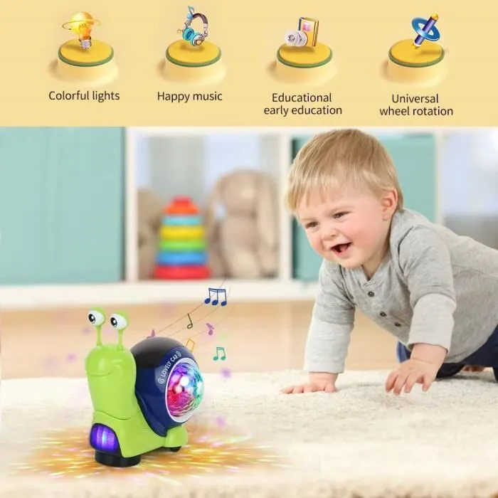 Jouet Musical pour bébé Crawling avec Musique et des Lumières LED pour Enfants Le Jouet de Développement Intellectuel-2