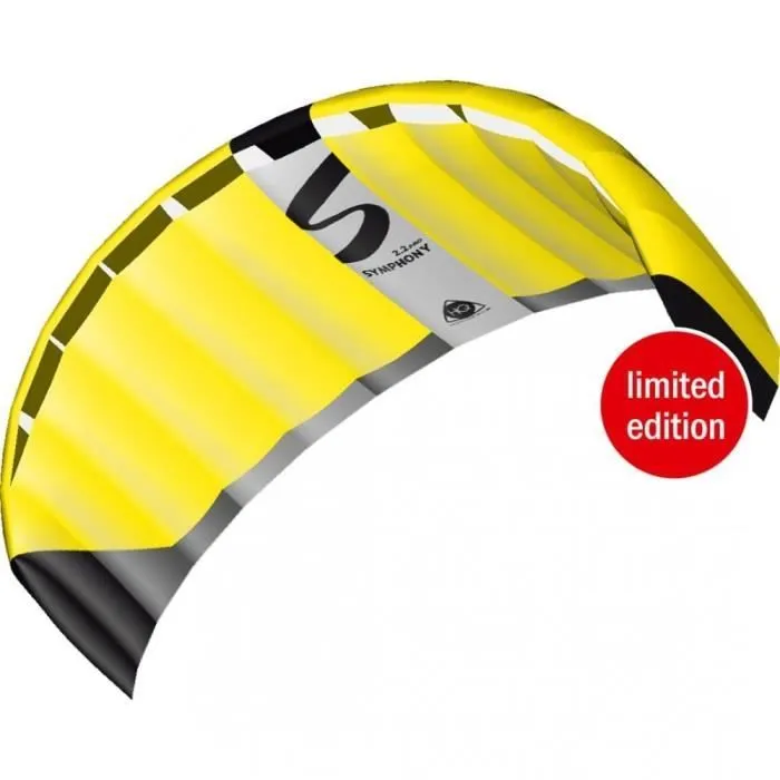 Cerf-volant matelas Symphony Pro 2,2 m Jaune Fluo - HQ - Mixte - 8 ans - Adulte-0