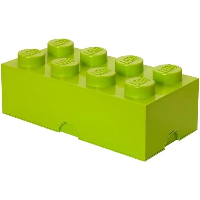 Boîte de rangement - LEGO - Brique 8 - Vert - 25 x 50 x 18 cm - Plastique-0