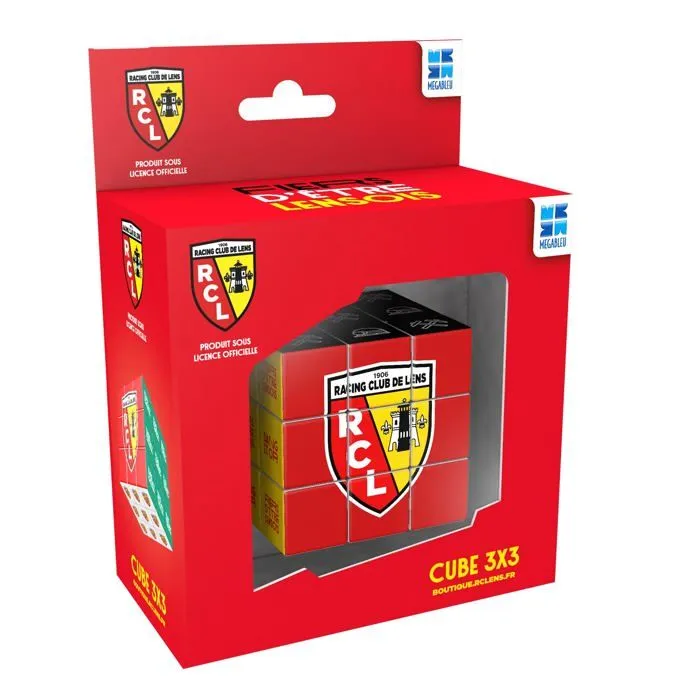 Casse-tete Megableu - 678298 - Cube 3 X 3 RC Lens, , Rouge et Jaune-0
