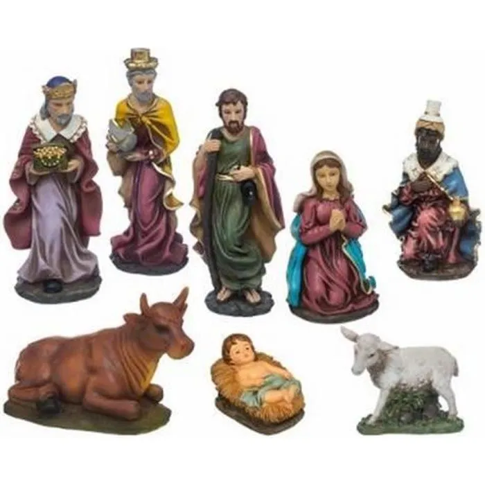 Santons en Résine - FEERIC LIGHT & CHRISTMAS - 20 cm - Couleurs traditionnelles - Mixte - Adulte-0