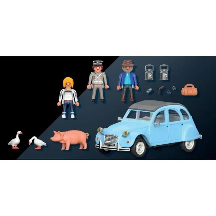 PLAYMOBIL 70640 Citroën 2 CV, Classic Cars, Voiture de collection, Adulte,3 personnages-2