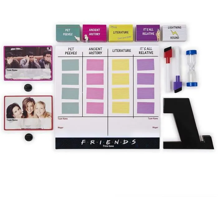 FRIENDS - JEU DE QUESTIONS « Celui qui pariait l’appartement » - 6059808 - Quizz licence TV show version française - Jeu de société-1