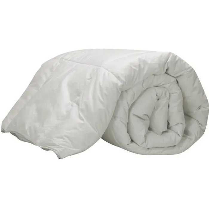Pikolin Home - Couette naturelle en plumes d'oies 92%, housse en 100% coton percale, 250g/m². 220x240cm-Lit 150/160.-0