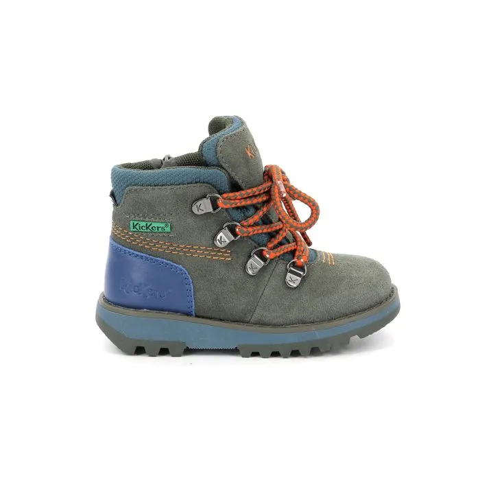 Bottillons - KICKERS - Kicknature - Cuir - Vert - Enfant-1