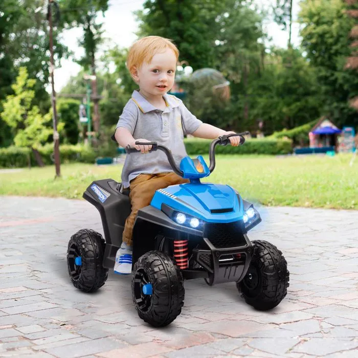 Quad électrique enfant - AIYAPLAY - 12 V - 2 moteurs - vitesse 5 km/h - marche avant et arrière - pour enfants 37-60 mois - bleu-2