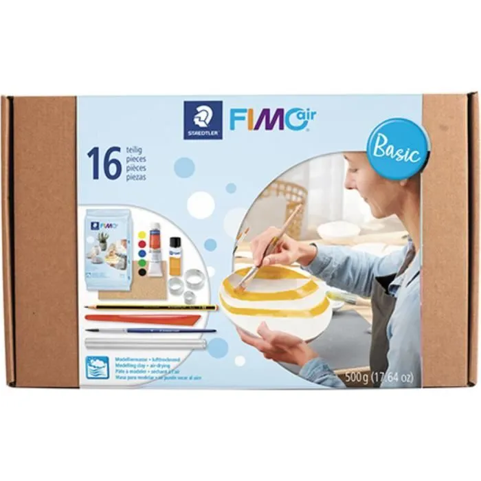 Pâte polymère - Fimo - COFFRET FIMO AIR BASIC - 81 pièces - Haute qualité - Pour enfants-0