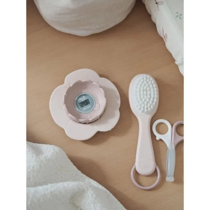 Thermomètre de bain Lotus - BÉABA - Old Pink - Multifonctions - Lecture facile - Forme ludique-5
