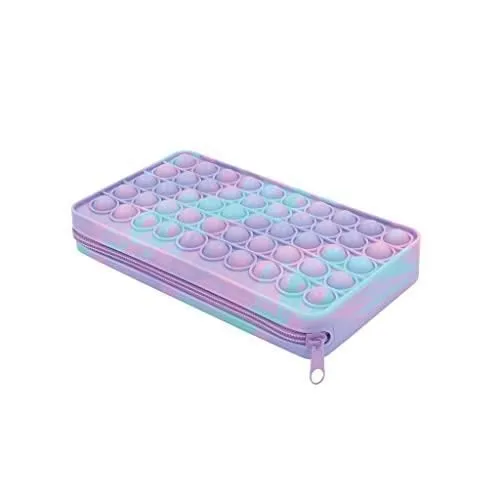 Trousse à crayons WEDO POP IT PASTELLO - Violet pastel - Silicone - 20 x 11,5 x 3,5 cm-0