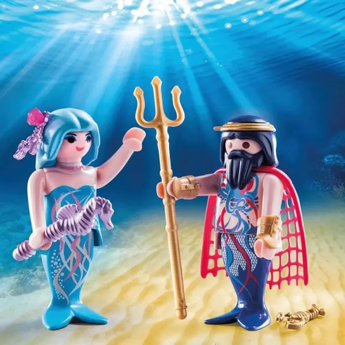 PLAYMOBIL Magic - Roi des mers et sirène - Playmobil Duos-2