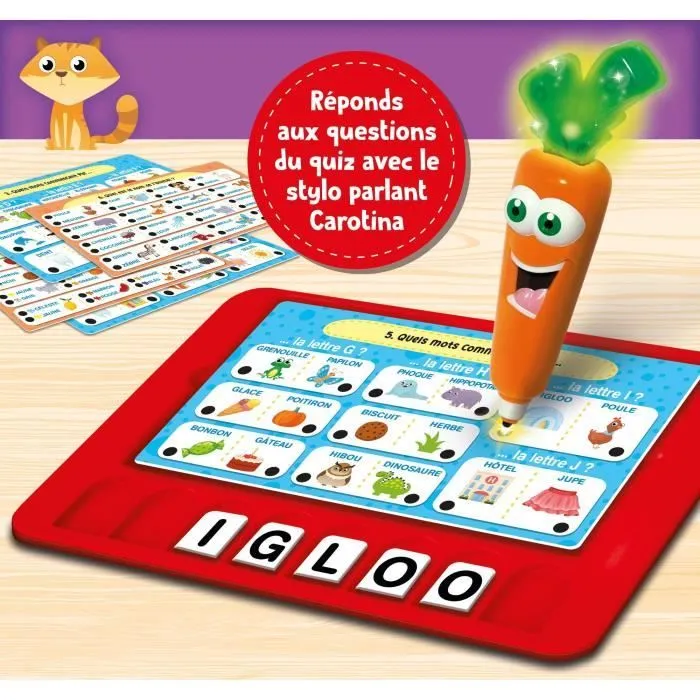 Jeu éducatif - LISCIANI - Carotina - Stylo parlant - Grand jeu vocabulaire - Alphabet interactif - Dès 3 ans-2
