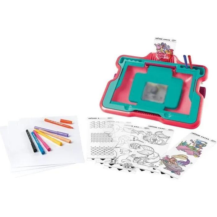 Machine à dessiner MAPED Lumi Board - Sirènes - Age 4+ - Projection lumineuse - 5 niveaux de difficulté-0