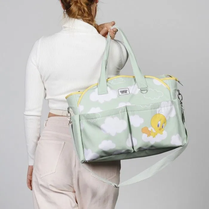 Tweety (Titi) Clouds Sac Poussette Bébé Mommy, One Size Vert-4
