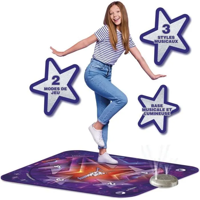 Tapis de danse - Star Academy - 3 styles musicaux - 3 niveaux de danse - Mixte - A partir de 6 ans-0