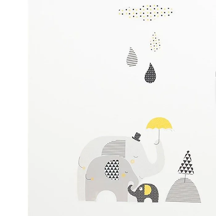 Stickers muraux - Babyfan - Eléphant - Papier gris - Décoration chambre bébé - Non toxique-0