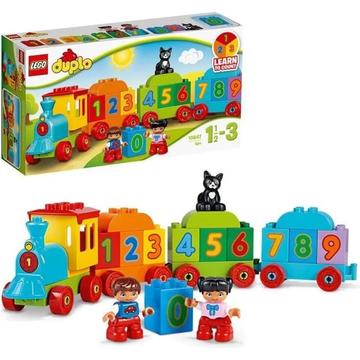 LEGO® 10847 DUPLO Le Train Des Chiffres, Jeu De Construction Éducatif avec Briques Géantes, Jouet Bébé 1 An-0