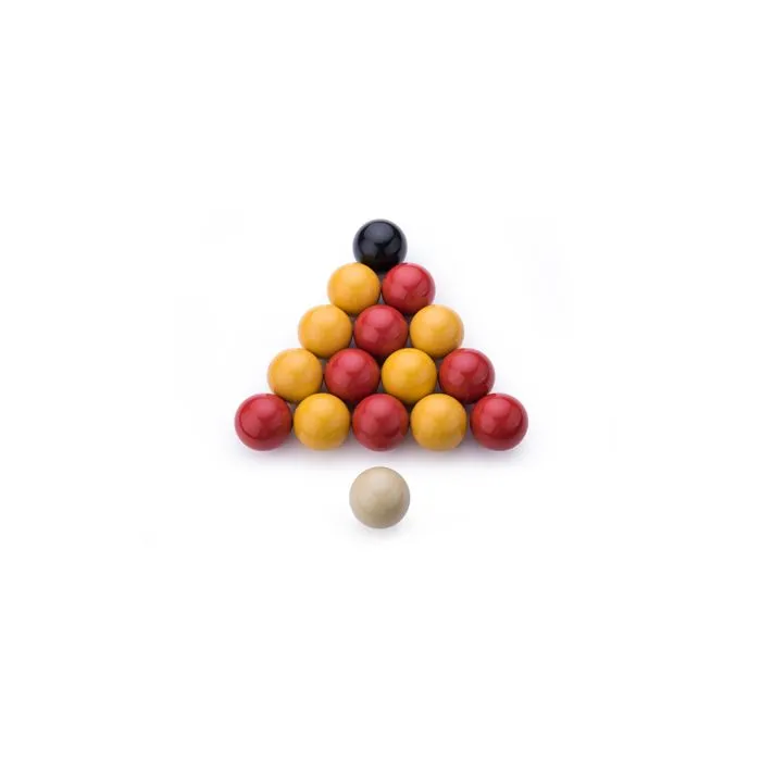 Lot de 16 billes de billard - 57 mm résine - billard anglais - 8 pool - B088-0