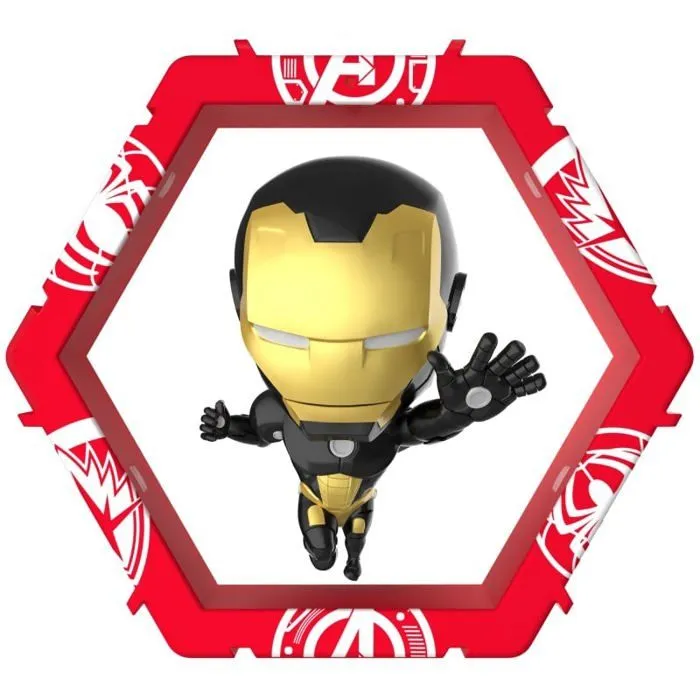 WOW! PODS - Avengers Collection - Iron Man métallisé, Figurine de Super-héros Lumineuse à tête branlante, Jouets-3