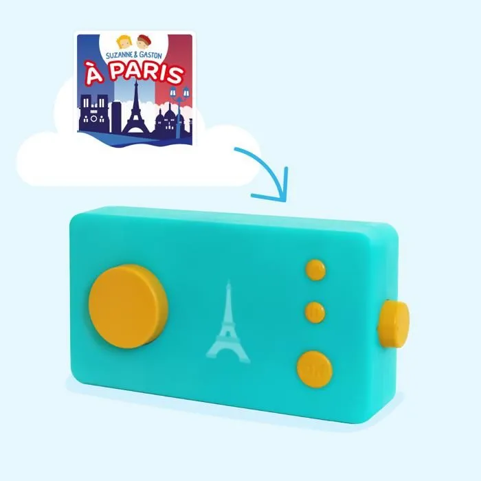 Livre audio interactif - Lunii - Coffret Suzanne et Gaston à Paris - 12 histoires - 1h07 d'écoute - Dès 3 ans-2