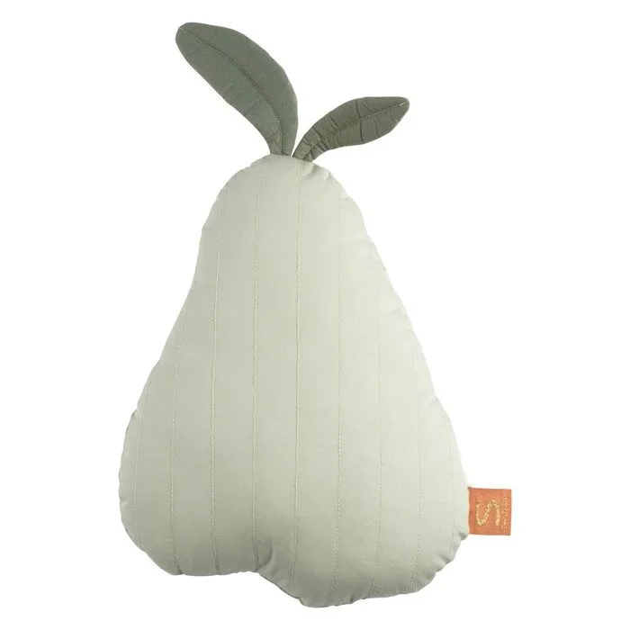 Coussin décoratif - Sauthon - Poire - 23x36cm - Vert tilleul - 100% coton-0