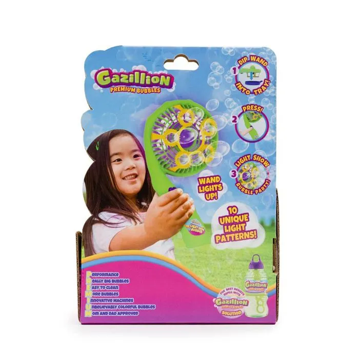 Machine à bulles - Gazillion - Ventilateur à bulles lumineux - 237 ml - Pour enfants - Utilisation extérieure-0