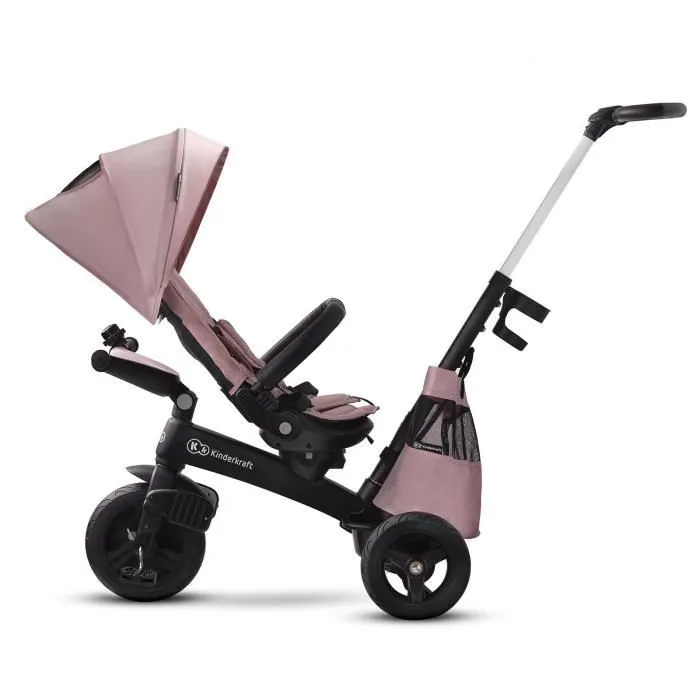 Tricycle KINDERKRAFT EASYTWIST Rose - 3 roues - Léger - Evolutif - Durable-3