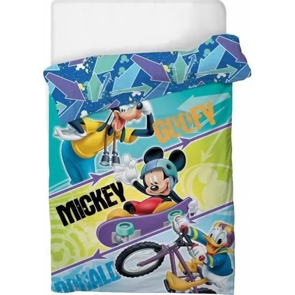MICKEY- DONALD- PLUTO -DISNEY COUETTE 140X200 CM.-0