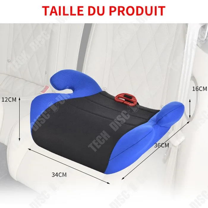 TD réhausseur Pour les enfants de 3-12 ans rehausseur voiture siege auto rehausseur siège auto rehausseur voiture enfant 0-39kg bleu-3