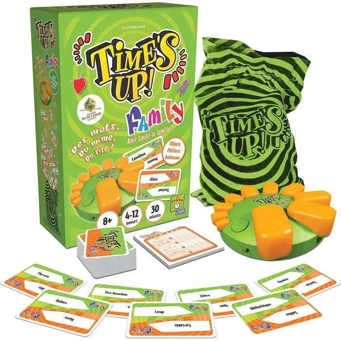 Repos Production | Time's Up! : Family - Version Verte avec Timer | Jeu de société | À partir de 8 ans | 4 à 12 joueurs | 30 minutes-1