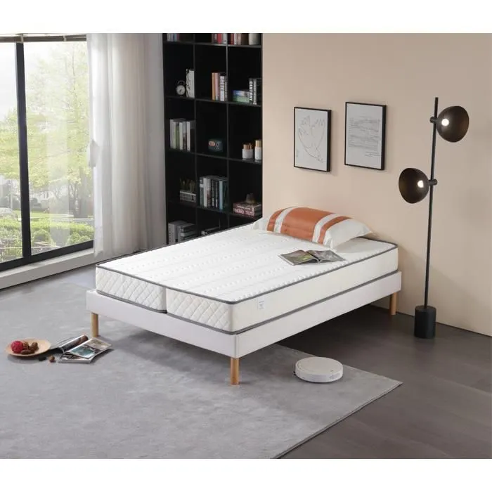 Matelas Clic Clac 140x190 cm Mousse Poli Latex 15 cm Épaisseur Soutien Ferme avec Oreiller - MATELAS TECHNO CC 15-2