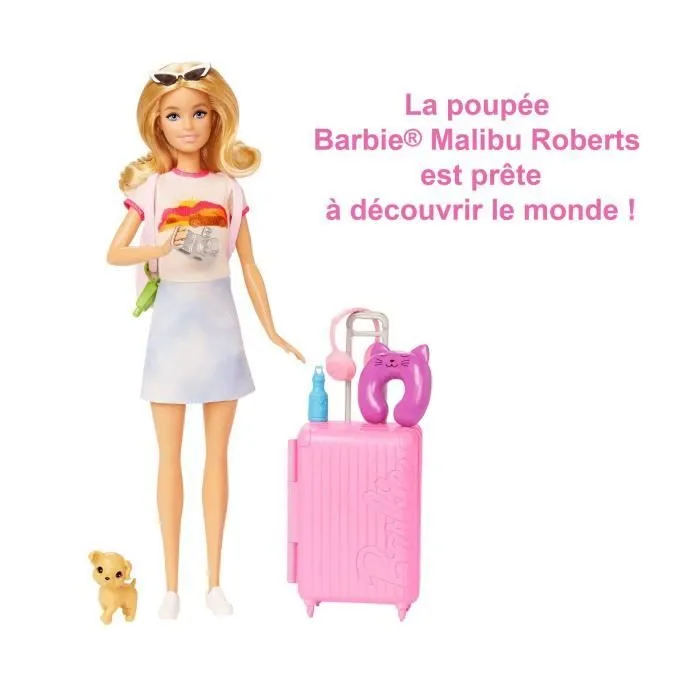 Barbie®-Barbie® en Voyage-Coffret avec chiot et accessoires HJY18-5