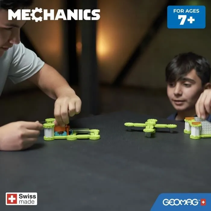 Coffret de construction - GEOMAG - Mechanics Challenge Goal! - 96 pièces - Magnétique - Jeu interactif - Plastique recyclé-4