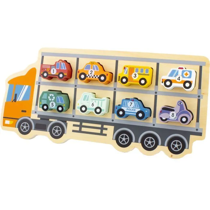 Puzzle camion porte-voitures 8 pcs - ULYSSE - Enfant - Mixte-1