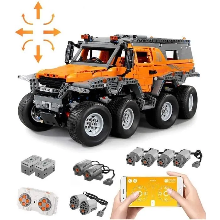 Jeu de Construction Technic Tout-Terrain Télécommande - Technic Avtoros Shaman 8x8 ATV - 2500 Pièces-0
