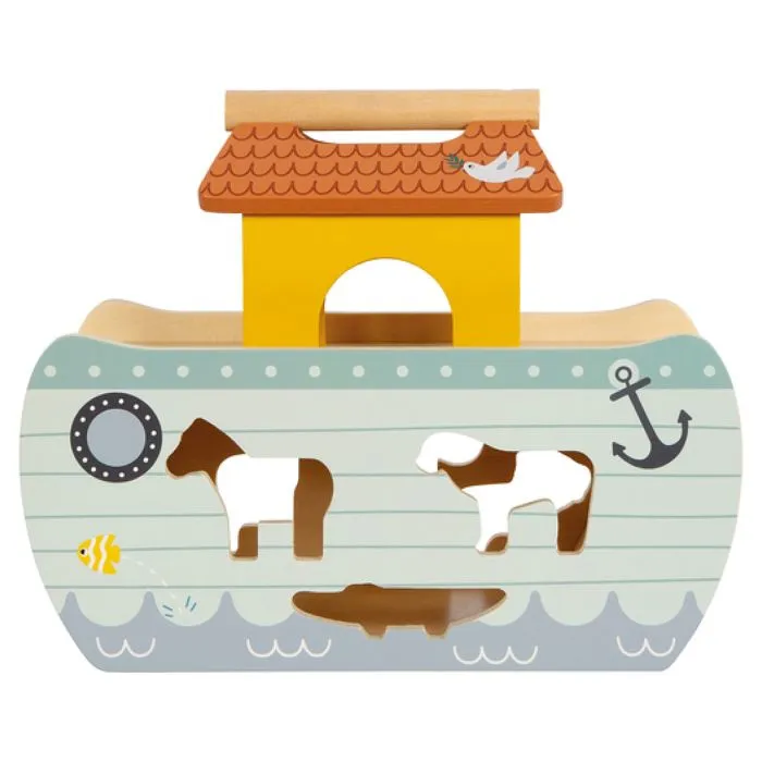 Arche de Noé en bois - SMALL FOOT - Jouet en bois - Figurines Animaux - Bateau coloré - Intérieur-5